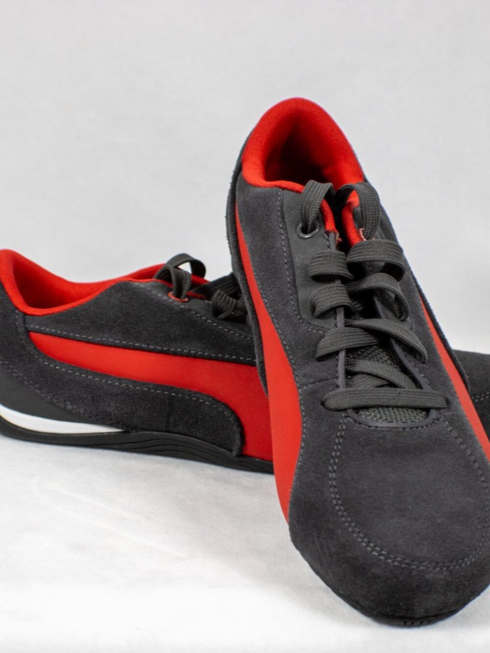 Rare VTG Puma Speedcat OG Motorsport Gray & Red Suede Lifestyle Sneakers